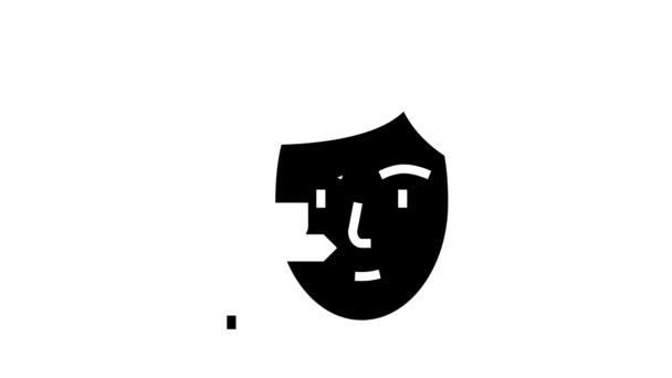 Ikona ikony glifa tlenowego do wstrzykiwań — Wideo stockowe