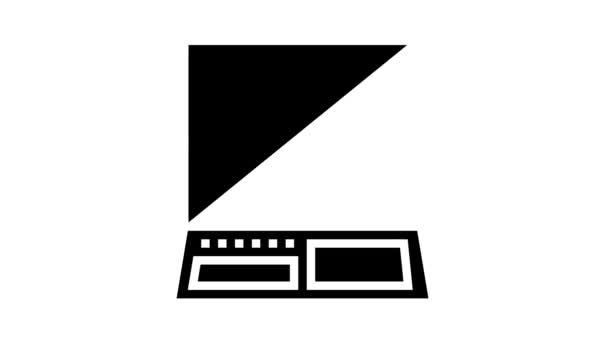 Σύστημα ραντάρ glyph εικονίδιο animation — Αρχείο Βίντεο