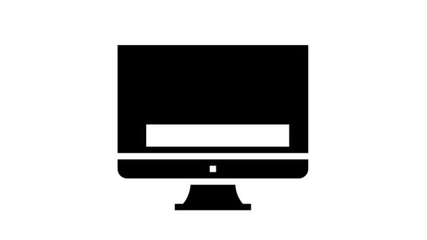Box internet shop glyph ikona animace — Stock video