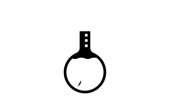 Stein-Analyse Glyphen-Ikone Animation — Stockvideo