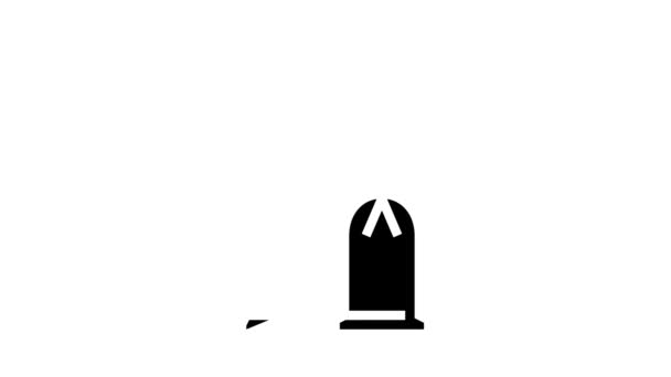 Tipi di proiettile glyph icona animazione — Video Stock