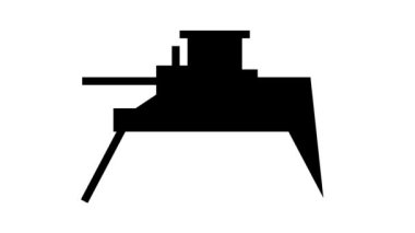 asfalt kaldırım ekipmanları çizgi simgesi canlandırması