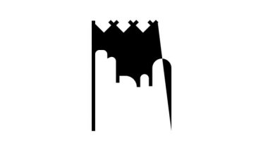 beton katman yol çizgisi simgesi canlandırması