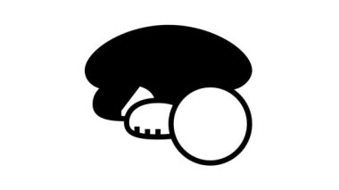 yulaf ezmesi pişirilmiş tatlı çizgisi simgesi canlandırması