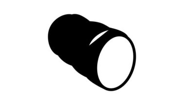 Sosis pişirilmiş et hattı simgesi canlandırması