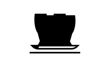 tepsi satırı simgesinde içki bardakları canlandırması