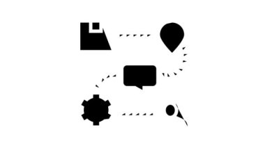 Üretimden dağıtıma kadar olan aşamalar müşteri sipariş satırı simgesi canlandırması