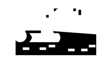 Yol inşa simgesi canlandırması için makine