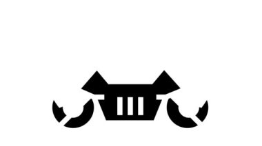 paten yol inşa makinesi glyph simge canlandırması