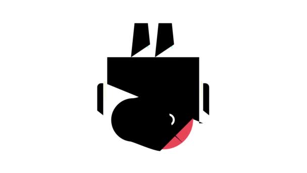 Анимация иконок для мясокомбината — стоковое видео