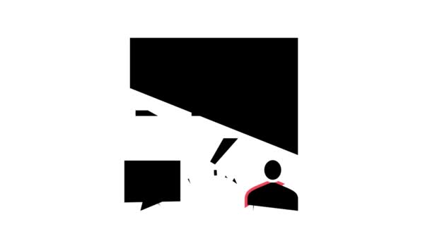 Verslag van incident kleur pictogram animatie — Stockvideo