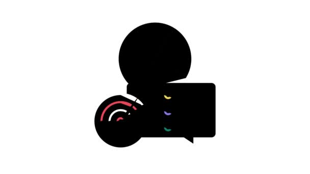 Optimización de cadenas de suministro animación de iconos de color — Vídeos de Stock