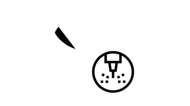 Laserowa ikona zabiegu okulistycznego — Wideo stockowe