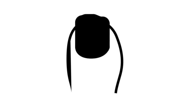 Animace ikon houby nehtů — Stock video