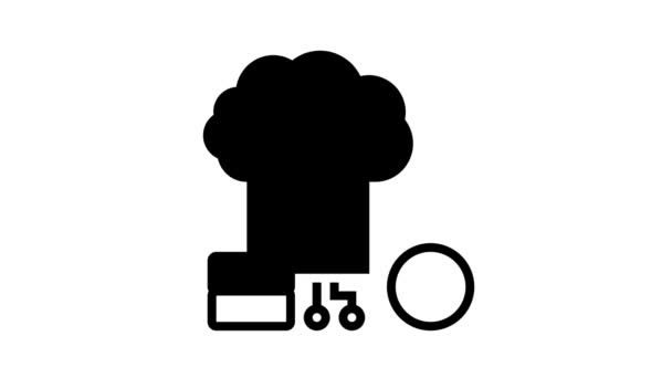 Animation des Cloud Storage Incident Line Symbols — Stockvideo