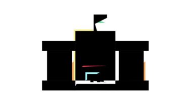 okul binası renk simgesi canlandırması