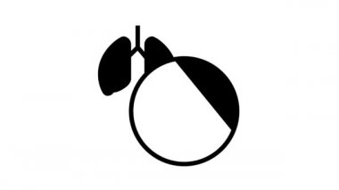 Bronşittazi Solunum Hastalığı Çizgisi Canlandırması