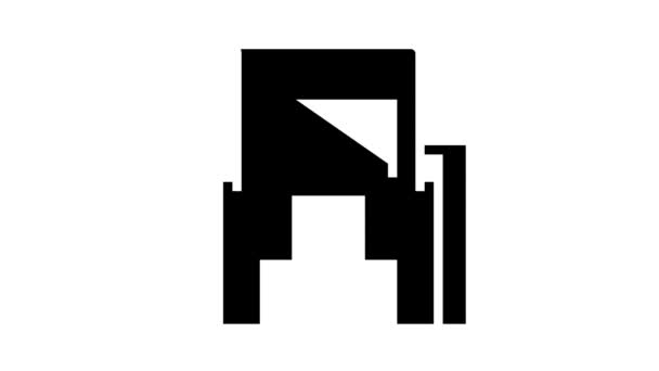 Penghitungan animasi ikon glyph stok optimal — Stok Video