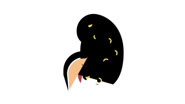 Animasi ikon warna ginjal nefritis — Stok Video