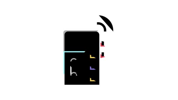 Dictaphone, voice recorder gadget color icon animation — 비디오