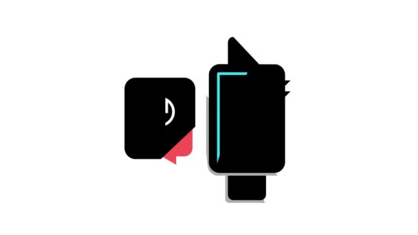 Lihat animasi ikon warna sambungan perbaikan — Stok Video