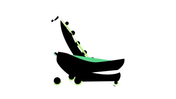 Animação ícone de cor ervilhas vegetais — Vídeo de Stock