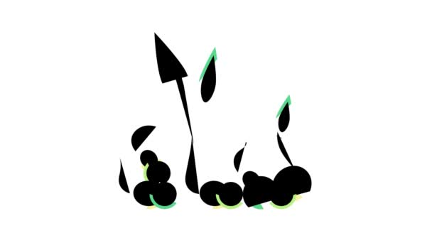 Brotos de ervilhas cor ícone animação — Vídeo de Stock