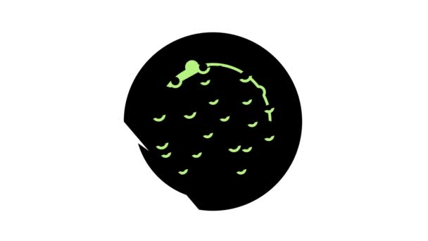 煮熟豌豆菜色图标动画 — 图库视频影像