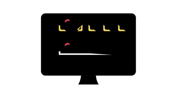 Soziale Seite Computerbildschirm Farb-Icon Animation — Stockvideo