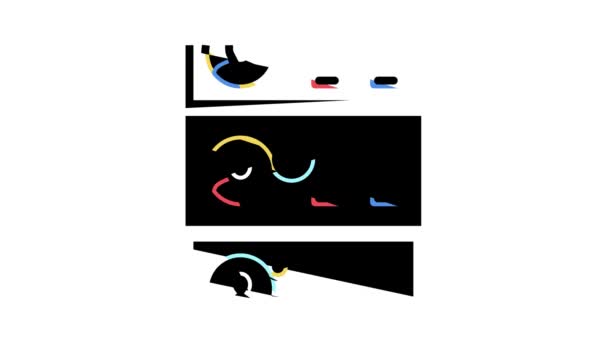 Lista de posibles amigos animación icono de color — Vídeos de Stock