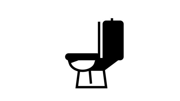Frekvent urinering linje ikon animation — Stockvideo