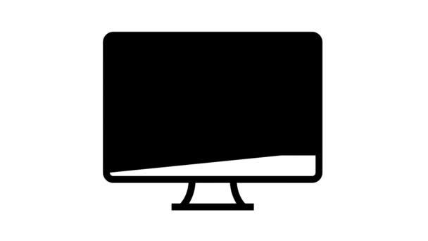 Unbearbeitete Internet-Webseiten-Zeilen-Icon-Animation — Stockvideo