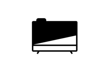 akıllı TV çizgi simgesi canlandırması