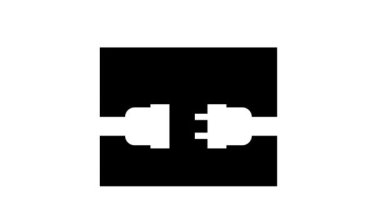 İnternet kablosu ayrıştırılmış kablo simgesi canlandırması