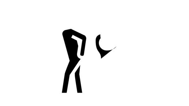 Pain kidneys glyph icon animation — Stock Video