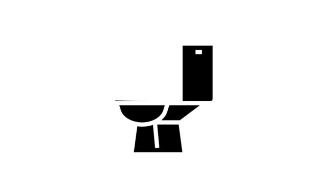 Frequent urination glyph icon animation — Stock Video