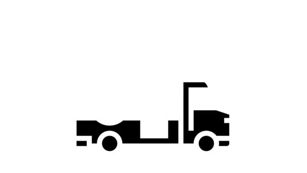 Truck nieuws glyph pictogram animatie — Stockvideo