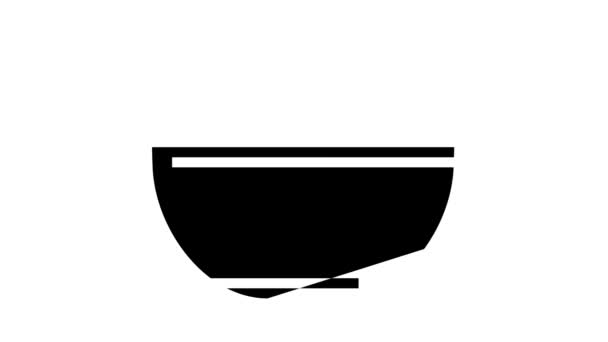 盘子里的新鲜豌豆图标动画 — 图库视频影像