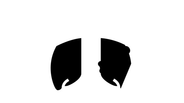 För luftvägssjukdom glyph ikon animation — Stockvideo