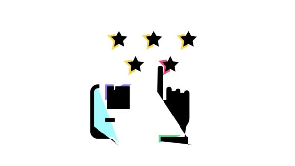 Serviço de entrega revisão cor ícone animação — Vídeo de Stock