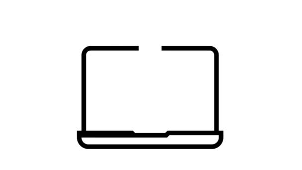 Рейтинг на ноутбуке иконка анимации — стоковое видео