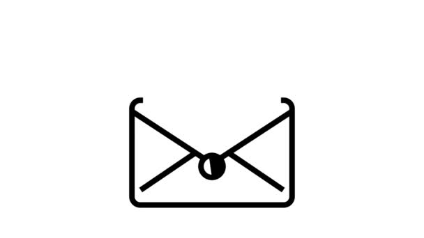 E- posta satırı simgesi canlandırması gönderiliyor — Stok video