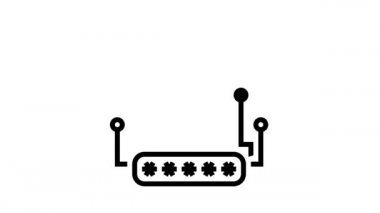 güvenlik sistemi çizgi simgesi canlandırması