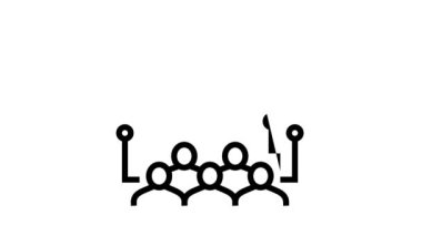 ağ sistemi çizgi simgesi canlandırması