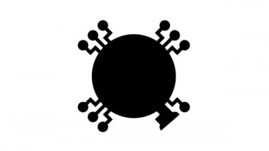 teknoloji sistemi çizgi simgesi canlandırması