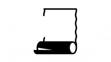 Kötü yapıştırılmış duvar kağıdı çizgi simgesi canlandırması