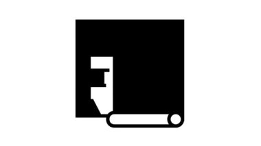 Duvardaki duvar kağıtlarının yapıştırılması simge canlandırması