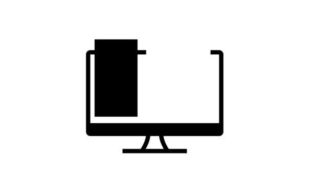 Software systeem lijn pictogram animatie — Stockvideo