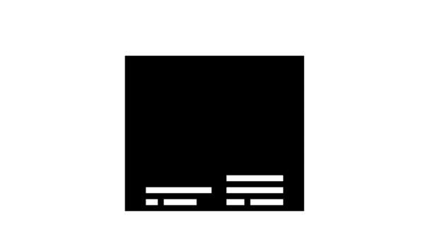 Werkproces herziening glyph pictogram animatie — Stockvideo
