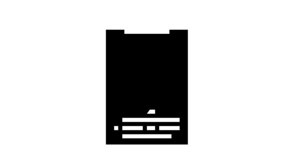Administrativ rapport glyph ikon animation — Stockvideo